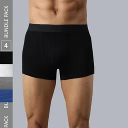 Heelium Pack Of 4 Mid-Rise Trunks P4-TRUNK-BLKGREWHTNB-S-picture-40