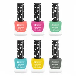 krayons Set Of 6 Gel Based Matte Finish Nail Enamel - 6 ml each-image-39