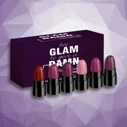 Ronzille 6 Pcs Too Glam To Give A Damn Matte Bullet Lipsticks 1g Each - Purple Edition-25