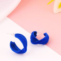 Unwind by Yellow Chimes Solid Contemporary Half Hoop Earrings-84