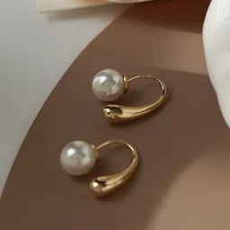 EL REGALO Beaded Contemporary Half Hoop Earrings-38