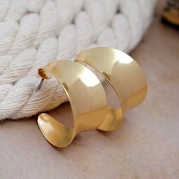 Crunchy Fashion Contemporary Half Hoop Earrings-image-19