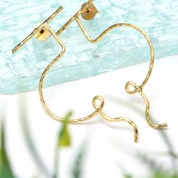 Ozanoo Gold-Plated Contemporary Drop Earrings-32