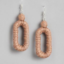RICHEERA Brown Oval Drop Earrings-image-40