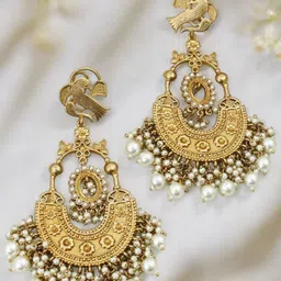 OOMPH Peacock Shaped Chandbalis Earrings-37