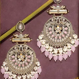 OOMPH Kundan Contemporary Chandbalis-43