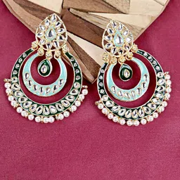 VAGHBHATT Gold-Plated Chandbalis Earrings-32