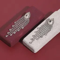 SOHI Gold-Plated Stone-Studded Drop Earrings-59