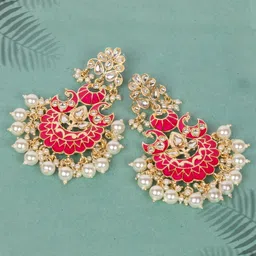 AccessHer Gold-Plated Gold-Toned Contemporary Chandbalis Earrings-picture-10