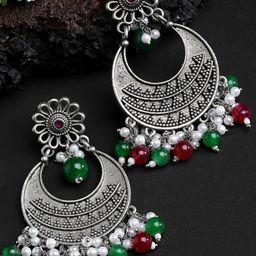 KARATCART Multicoloured Contemporary Chandbalis Earrings-16