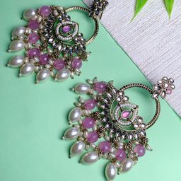 I Jewels Contemporary Chandbalis Earrings-49