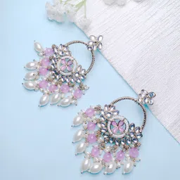 I Jewels Contemporary Chandbalis Earrings-56