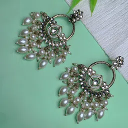 I Jewels Contemporary Chandbalis Earrings-30