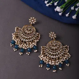 Cierra Gold Plated American Diamond Studded Chandbalis-29
