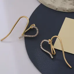 FIMBUL Heart Shaped Drop Earrings-image-62