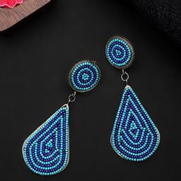 CARDINAL Blue Teardrop Shaped Drop Earrings-picture-12