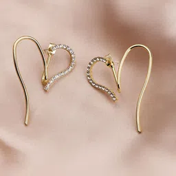 FIMBUL Heart Shaped Hoop Earrings-image-60