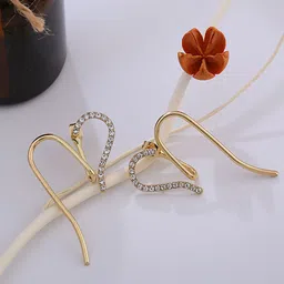 FIMBUL Heart Shaped Hoop Earrings-image-61