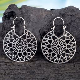 Studio One Love Silver-Plated Circular Shaped Hoop Earrings-11