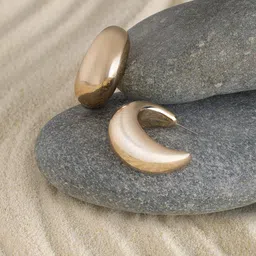 AMI Gold-Plated Contemporary Studs Earrings-0