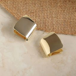 SOHI Gold-Plated Contemporary Studs Earrings-76