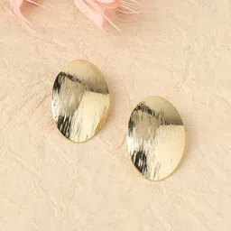SOHI Gold-Plated Alloy Studs Earrings-79