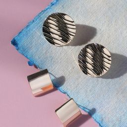 SOHI Contemporary Studs Earrings-43