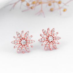GIVA Rose Gold-Plated 925 Sterling Silver Contemporary Studs Earrings-picture-35