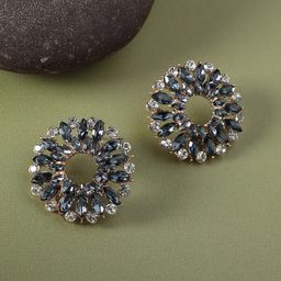 SOHI Contemporary Studs Earrings-22