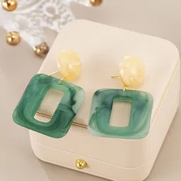 MYKI Gold-Plated Contemporary Drop Earrings-image-81