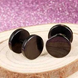 MEENAZ Black Contemporary Studs Earrings-31