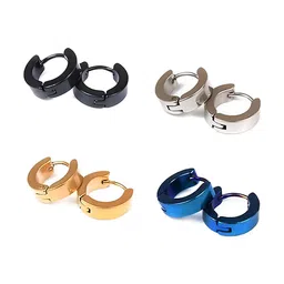 KARISHMA KREATIONS Set of 4 Contemporary Stainless Steel Studs Earrings-53