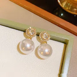 Celestique Gold-Plated Contemporary Drop Earrings-image-52