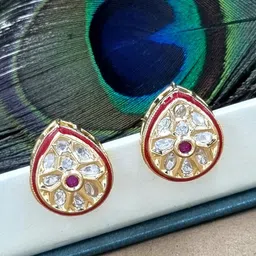 Anouk Gold-Plated Teardrop Shaped Studs Earrings-22