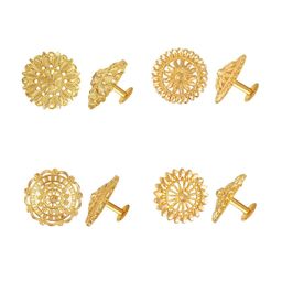 Vighnaharta Set Of 4 Gold Plated Studs Earrings-image-95