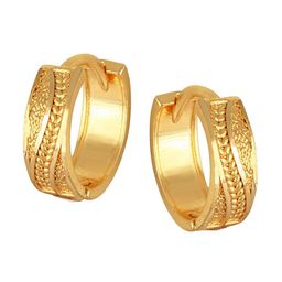 Vighnaharta Circular Shaped Gold-Plated Studs Earrings-51