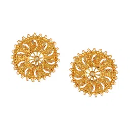 Vighnaharta Contemporary Gold Plated Studs Earrings-image-55
