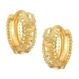 Vighnaharta Gold-Plated Contemporary Hoop Earrings-picture-31