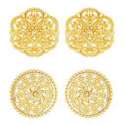 Vighnaharta Set Of 2 Gold Plated Studs-67