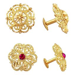 Vighnaharta Set Of 2 Gold-Plated Contemporary Studs-image-81