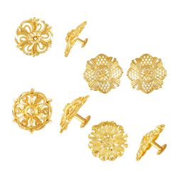 Vighnaharta Set Of 4 Gold-Plated Contemporary Studs-10