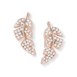 Zaveri Pearls Rose Gold Contemporary Studs Earrings-13
