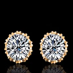 OOMPH Gold-Toned & Silver-Toned Contemporary Studs Earrings-0