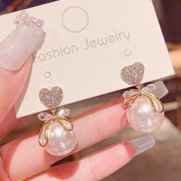 PolluxCraft Gold-Plated Artificial Beads And Stones Studded Contemporary Drop Earrings-11