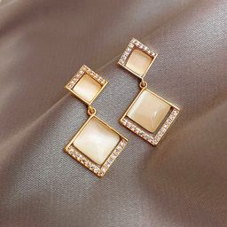 Unwind by Yellow Chimes Women Gold-Plated Crystal Studded Drop Earrings-97