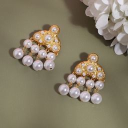 SOHI Gold-Plated Classic Drop Earrings-11