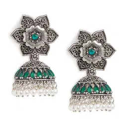 HOT AND BOLD Silver-Plated Classic Jhumkas-image-90