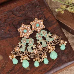 Crunchy Fashion Gold Plated Classic Drop Earrings-picture-7