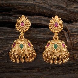 Kushal's Fashion Jewellery Gold Plated Jhumkas-54