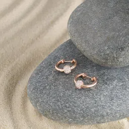 Zaveri Pearls Rose Gold-Plated Cubic Zirconia Studded Studs Earrings-image-71
